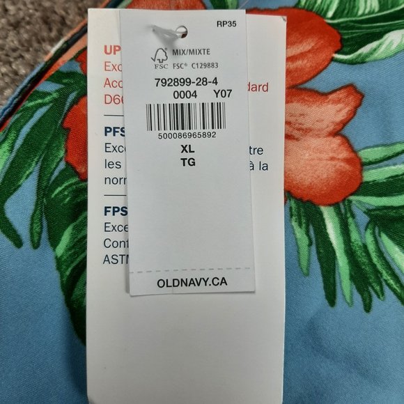 NWT Old Navy Floral print swim shorts Size XL - Picture 6 of 10